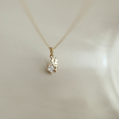 Fairy Pendant For Women In 925 Sterling Silver, Elegant And Delicate Jewelry Accessory