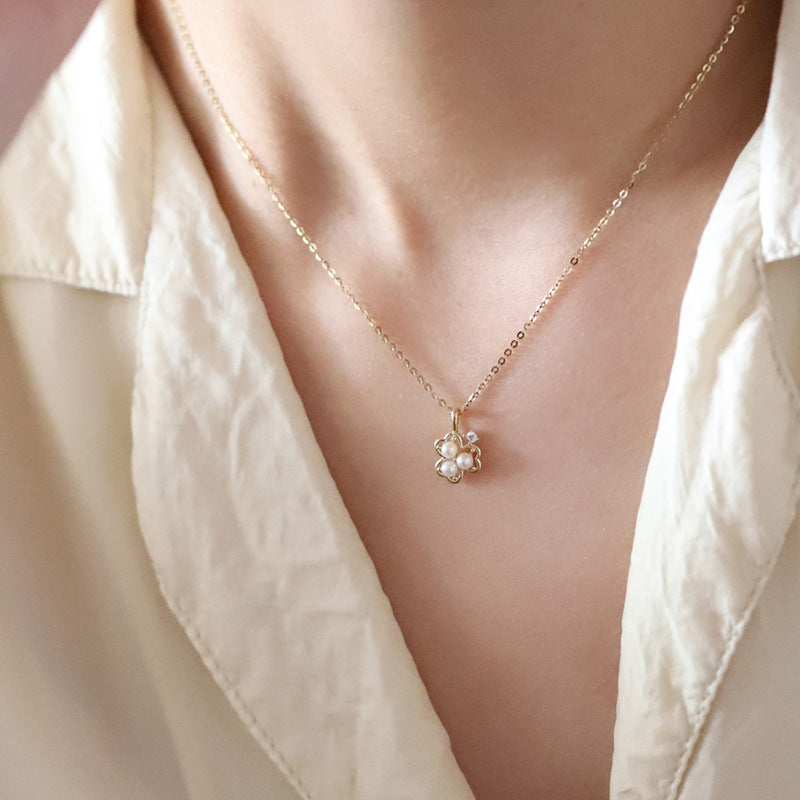 925 Sterling Silver Pendant For Flowers, Elegant Floral Design Necklace Accessory