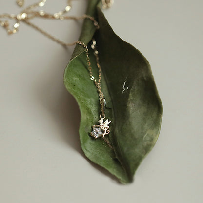 Fairy Pendant For Women In 925 Sterling Silver, Elegant And Delicate Jewelry Accessory