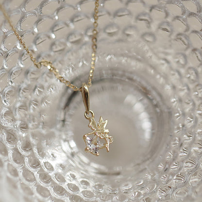 Fairy Pendant For Women In 925 Sterling Silver, Elegant And Delicate Jewelry Accessory