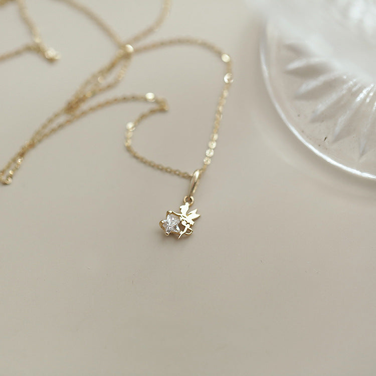Fairy Pendant For Women In 925 Sterling Silver, Elegant And Delicate Jewelry Accessory