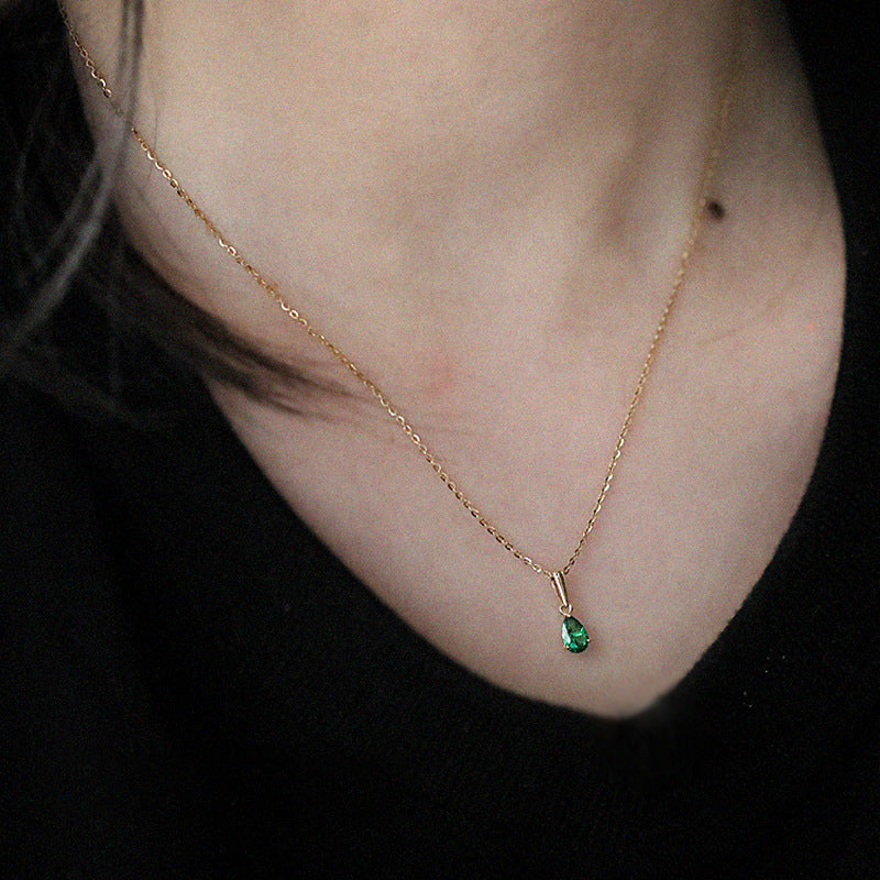 Vintage Style Water Droplets Pendant Necklace For Women In 925 Sterling Silver