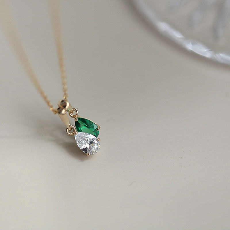 Vintage Style Water Droplets Pendant Necklace For Women In 925 Sterling Silver