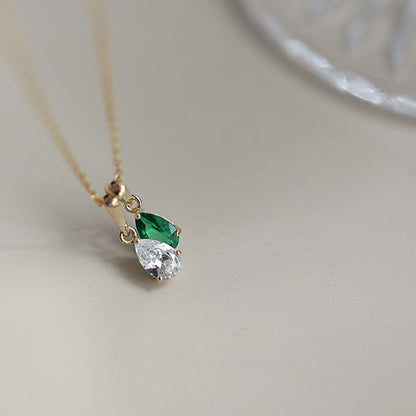 Vintage Style Water Droplets Pendant Necklace For Women In 925 Sterling Silver