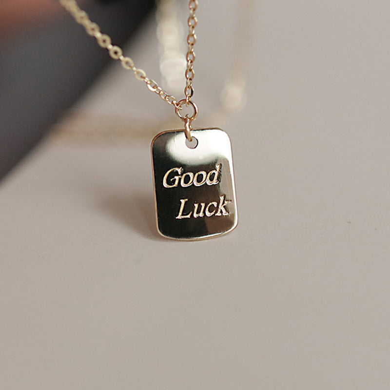 Rectangle Necklace For Women In Golden 925 Sterling Silver