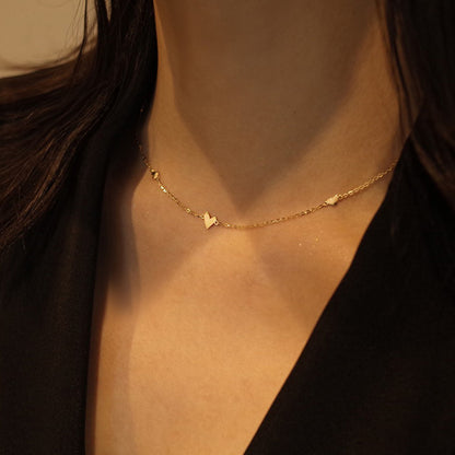 Heart Shape Necklace For Women In Golden 925 Sterling Silver, Elegant And Timeless Jewelry