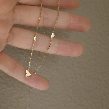 Heart Shape Necklace For Women In Golden 925 Sterling Silver, Elegant And Timeless Jewelry