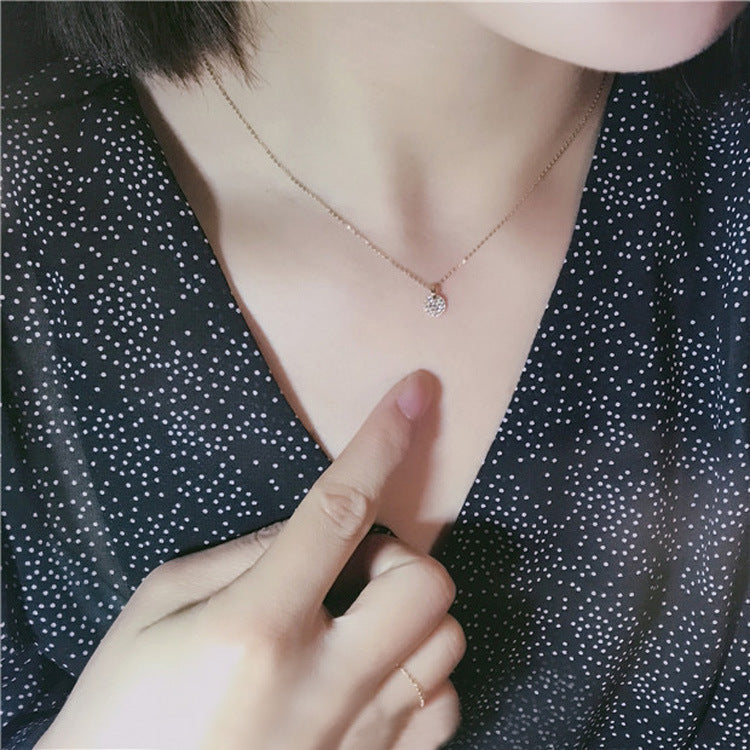 Round Necklace For Women In 925 Sterling Silver Featuring 14K Real Gold Plated Finish