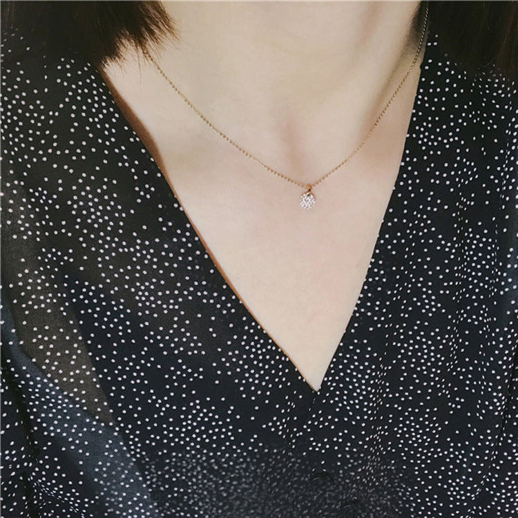 Round Necklace For Women In 925 Sterling Silver Featuring 14K Real Gold Plated Finish