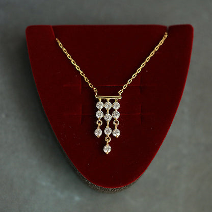 French Style Necklace For Women Made Of 925 Sterling Silver, Elegant Pendant Jewelry