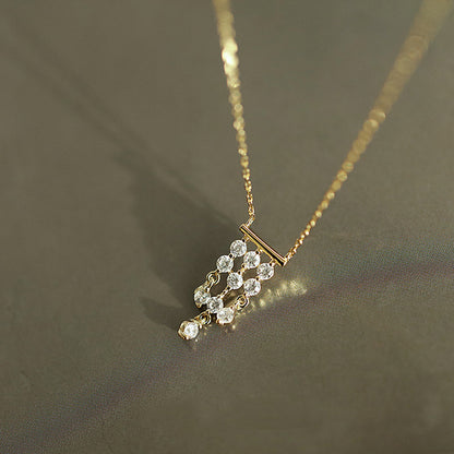 French Style Necklace For Women Made Of 925 Sterling Silver, Elegant Pendant Jewelry