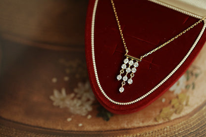 French Style Necklace For Women Made Of 925 Sterling Silver, Elegant Pendant Jewelry