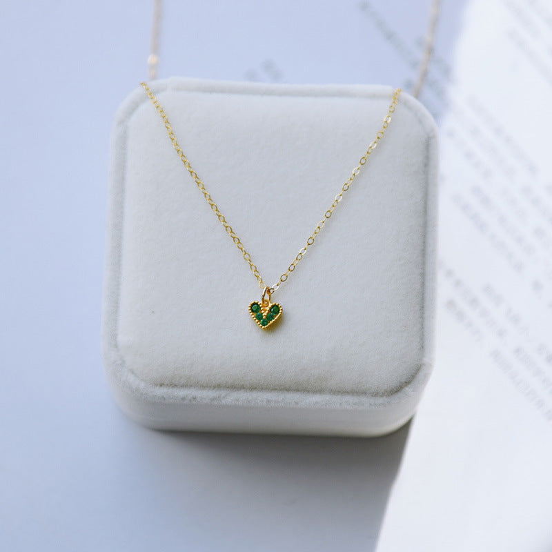 Vintage Style Heart Shape Necklace For Women In 925 Sterling Silver