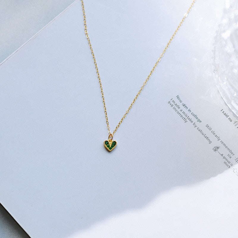 Vintage Style Heart Shape Necklace For Women In 925 Sterling Silver