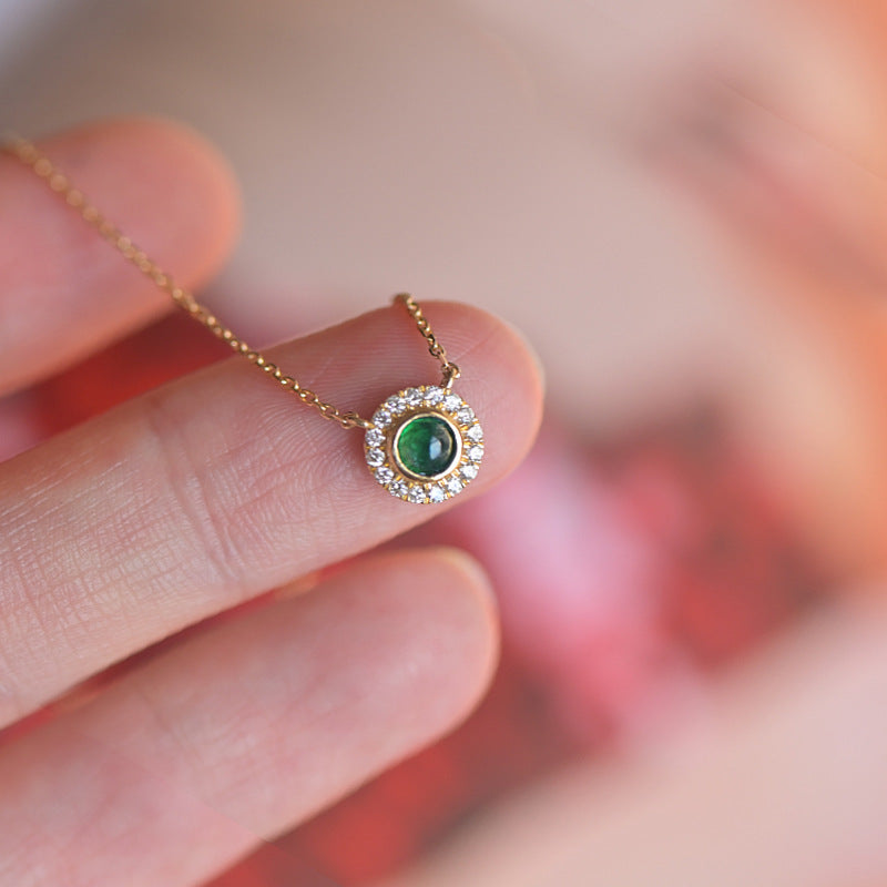 Daisy Necklace For Women In Golden 925 Sterling Silver Featuring Zircon Inlay