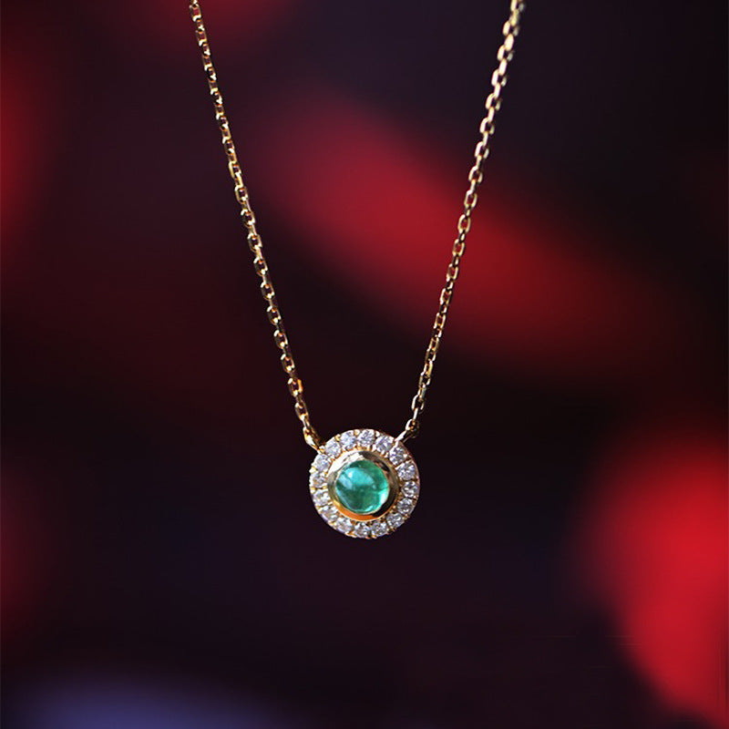 Daisy Necklace For Women In Golden 925 Sterling Silver Featuring Zircon Inlay