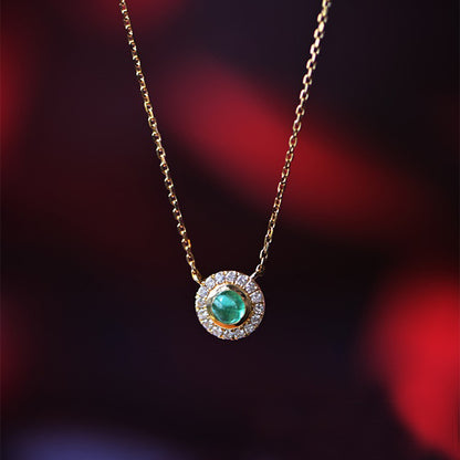 Daisy Necklace For Women In Golden 925 Sterling Silver Featuring Zircon Inlay