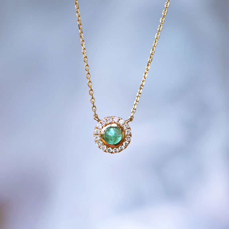 Daisy Necklace For Women In Golden 925 Sterling Silver Featuring Zircon Inlay
