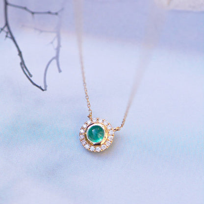 Daisy Necklace For Women In Golden 925 Sterling Silver Featuring Zircon Inlay