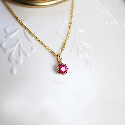 For Gem 925 Sterling Silver Necklace With 14K Real Gold Plated Finish In Golden