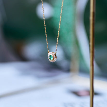 Daisy Necklace For Women In Golden 925 Sterling Silver Featuring Zircon Inlay