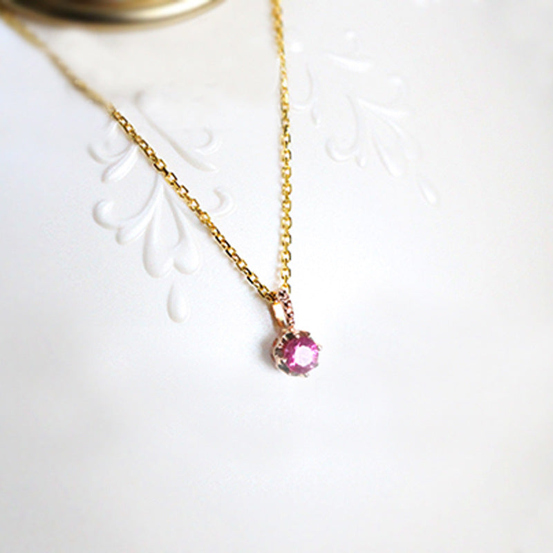For Gem 925 Sterling Silver Necklace With 14K Real Gold Plated Finish In Golden