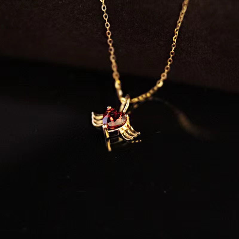 Wings Necklace For Women In Golden 925 Sterling Silver