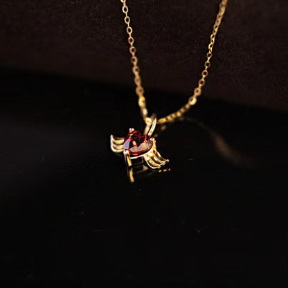 Wings Necklace For Women In Golden 925 Sterling Silver