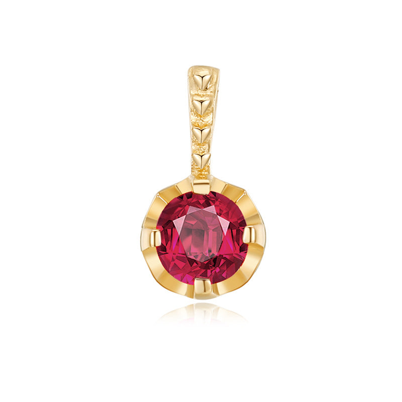 For Gem 925 Sterling Silver Necklace With 14K Real Gold Plated Finish In Golden