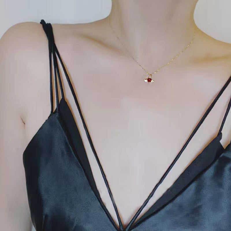 Wings Necklace For Women In Golden 925 Sterling Silver