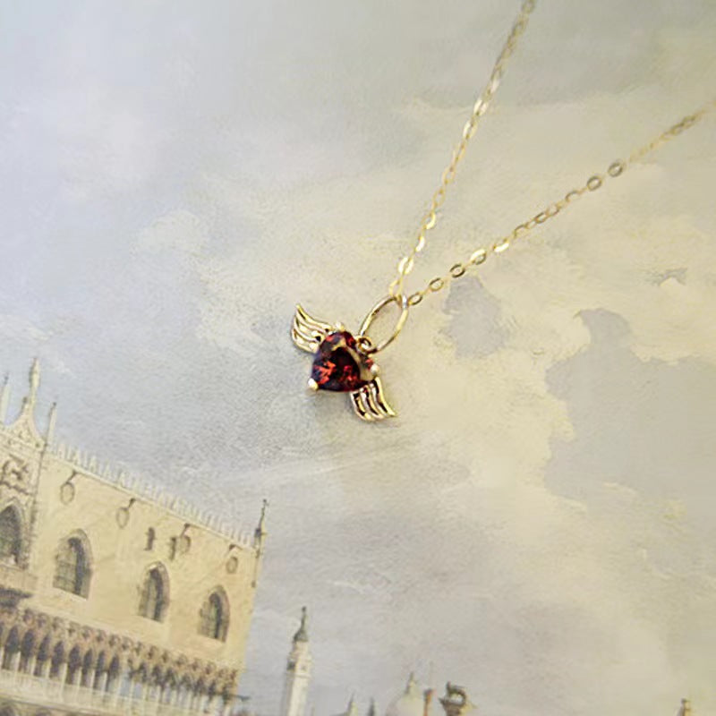 Wings Necklace For Women In Golden 925 Sterling Silver
