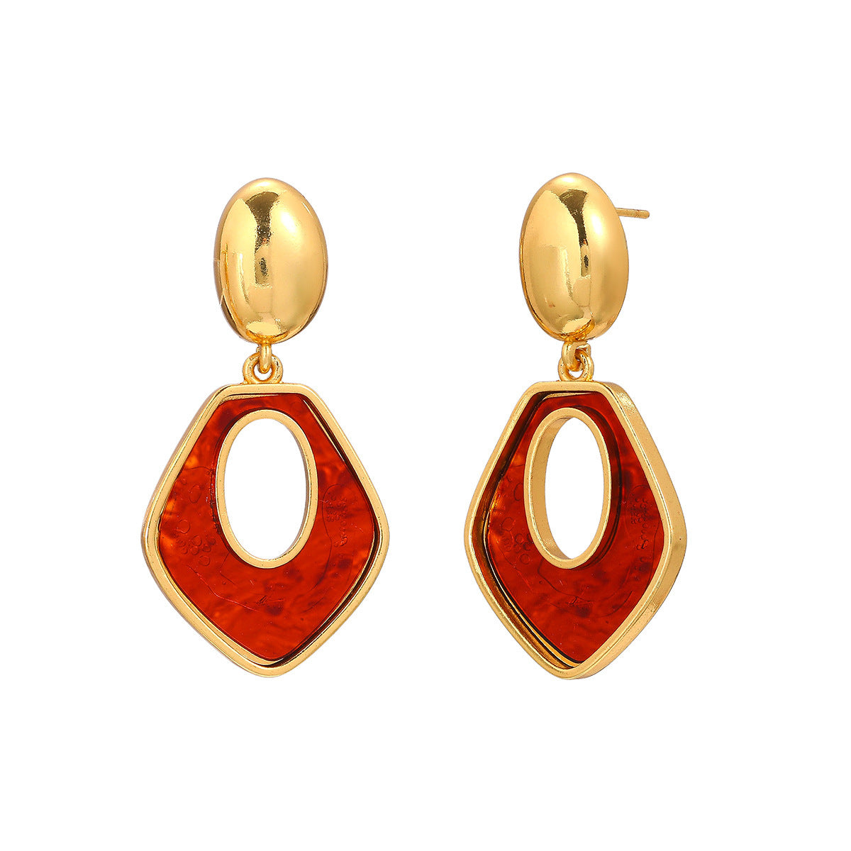 Geometric Drop Earrings For Women In Steel Color, Made Of Durable 304 Stainless Steel