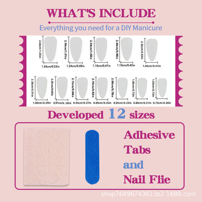 French Style Bow Tie Nail Tips For Elegant Manicure