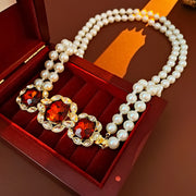 Necklace-Gold/1.3*1.1cm-Coffee
