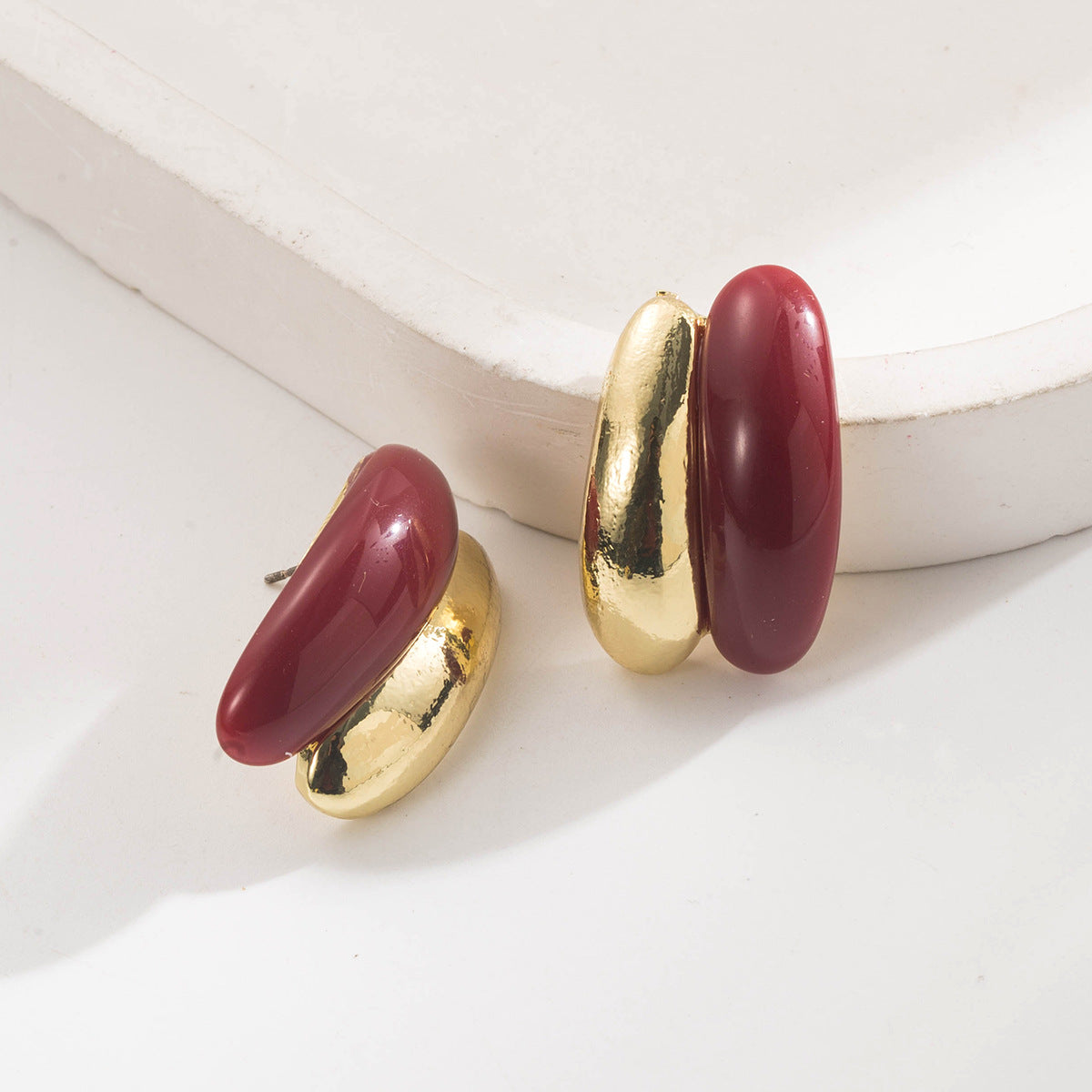 Water Droplets Earrings For Women In Black Alloy Featuring Elegant Design