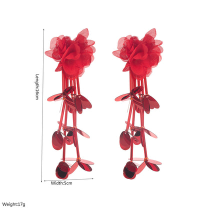 New Style Alloy Flowers Earrings For Women, Available In Elegant Colour