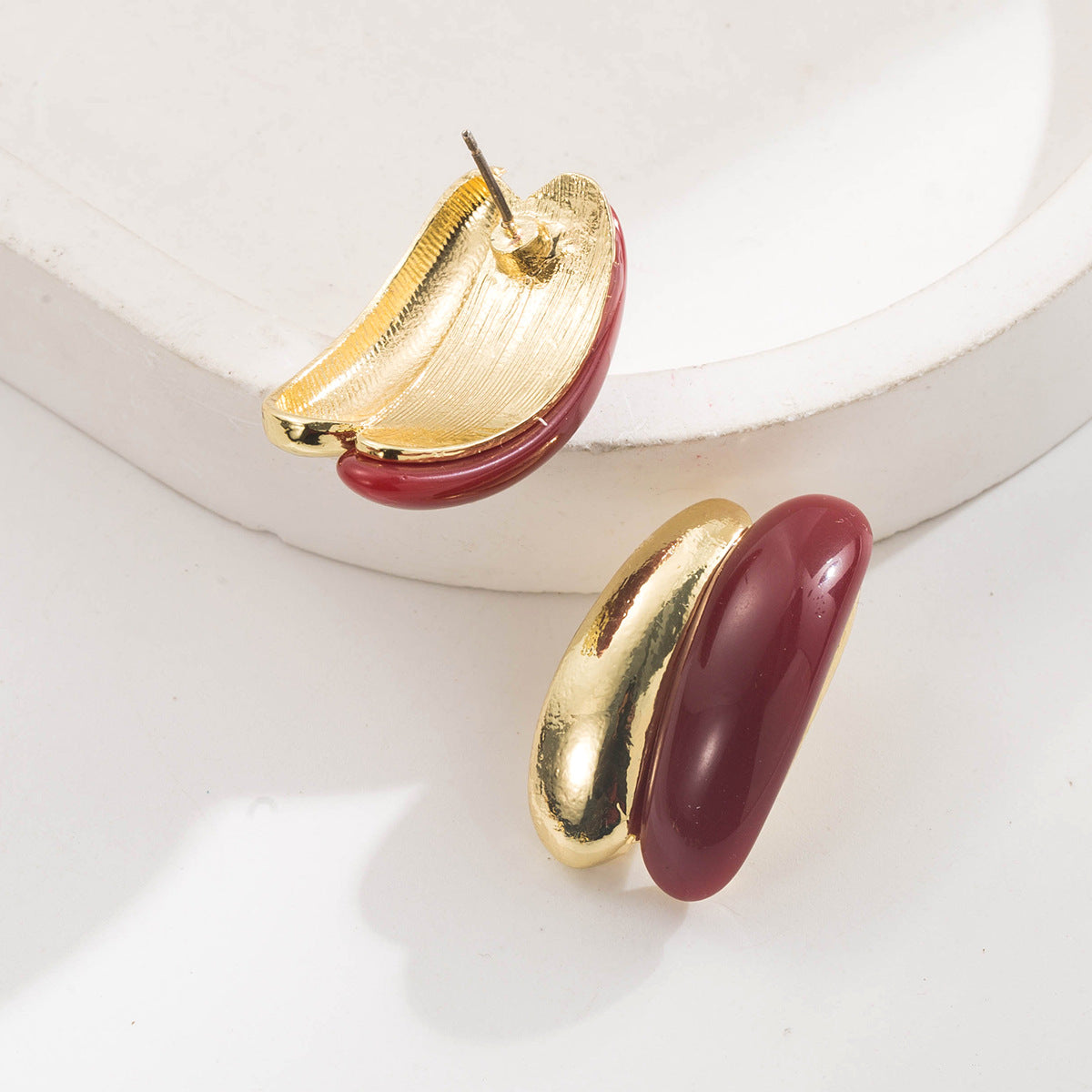 Water Droplets Earrings For Women In Black Alloy Featuring Elegant Design