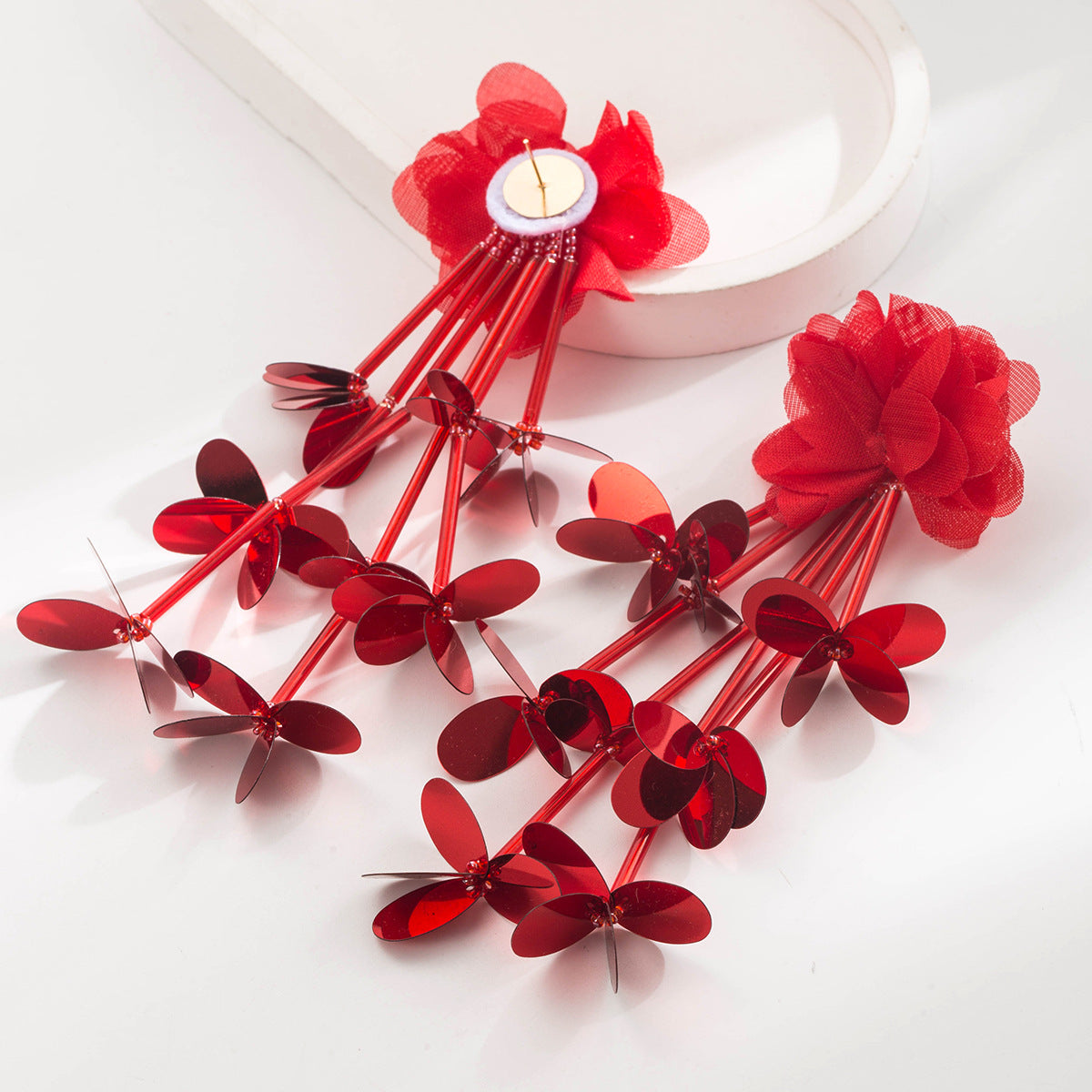 New Style Alloy Flowers Earrings For Women, Available In Elegant Colour