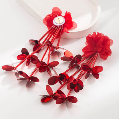New Style Alloy Flowers Earrings For Women, Available In Elegant Colour