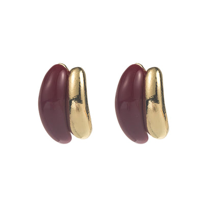 Water Droplets Earrings For Women In Black Alloy Featuring Elegant Design