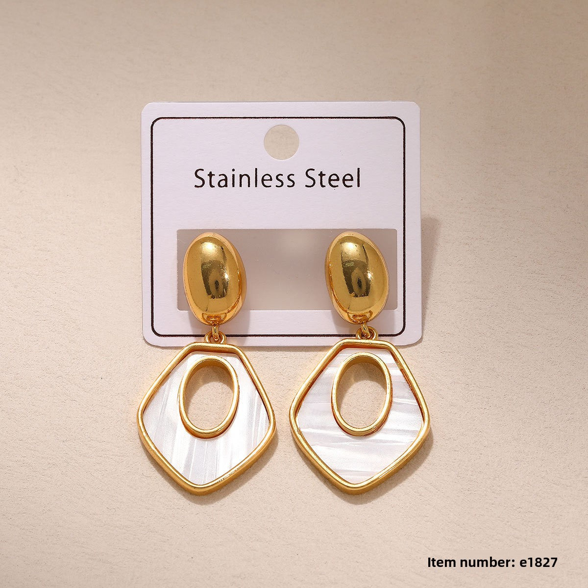 Geometric Drop Earrings For Women In Steel Color, Made Of Durable 304 Stainless Steel
