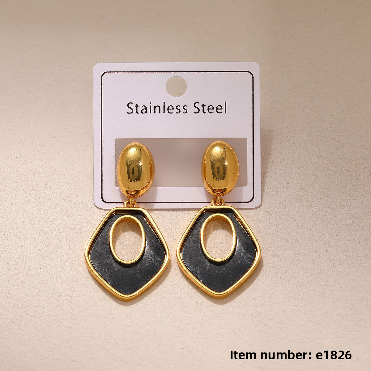Geometric Drop Earrings For Women In Steel Color, Made Of Durable 304 Stainless Steel