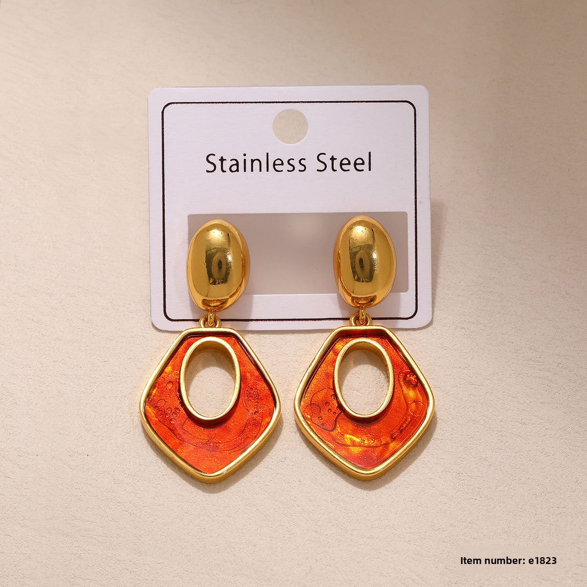 Geometric Drop Earrings For Women In Steel Color, Made Of Durable 304 Stainless Steel