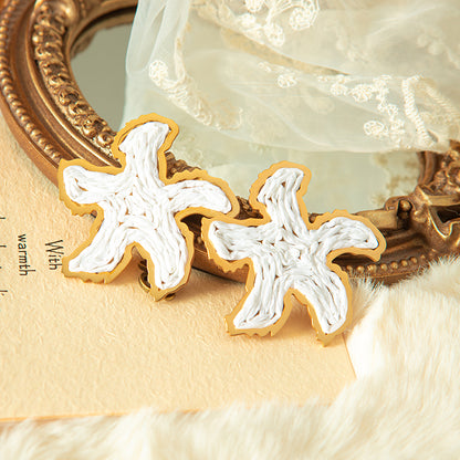 Starfish Stud Earrings For Women In 304 Stainless Steel With Hypoallergenic PVD Coated 18K Real Gold Plating