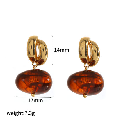 Geometric Stud Earrings For Women In 304 Stainless Steel Featuring Hypoallergenic PVD Coated 18K Real Gold Plating