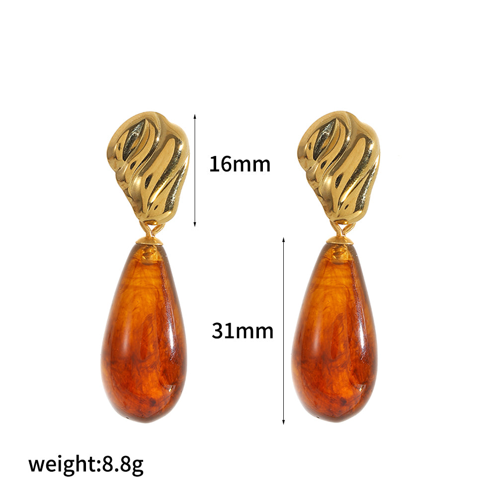 Geometric Stud Earrings For Women In 304 Stainless Steel Featuring Hypoallergenic PVD Coated 18K Real Gold Plating