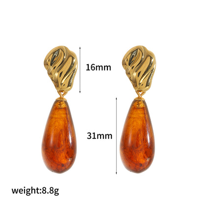 Geometric Stud Earrings For Women In 304 Stainless Steel Featuring Hypoallergenic PVD Coated 18K Real Gold Plating