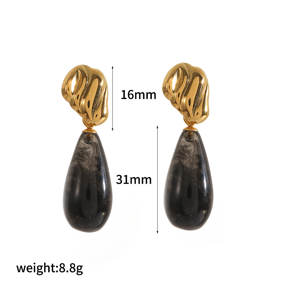 Geometric Stud Earrings For Women In 304 Stainless Steel Featuring Hypoallergenic PVD Coated 18K Real Gold Plating