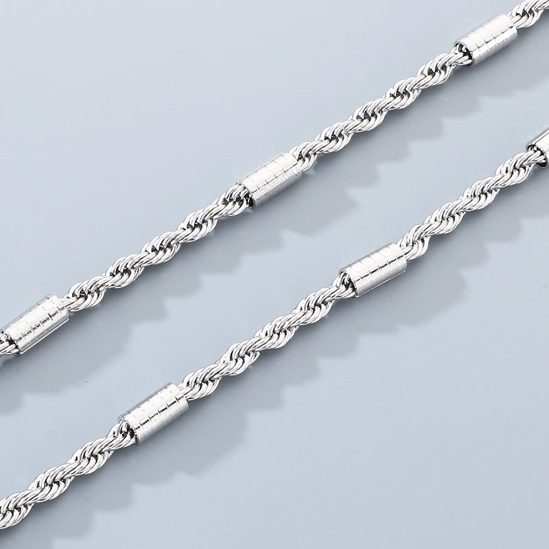 Geometric 304 Stainless Steel Chain With 18K Real Gold Plated PVD Coated Electroplated Finish And 0.03µm Thickness, 1 Piece