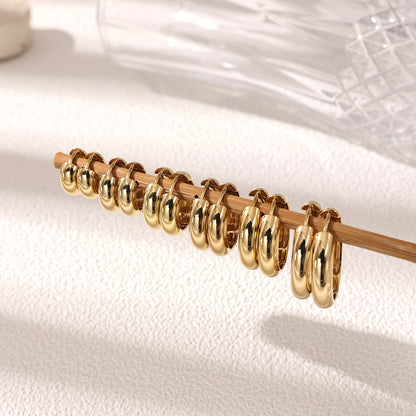 Geometric Earrings For Women Featuring Electroplated 304 Stainless Steel With 18K Real Gold Plated And PVD Coated Finish